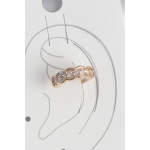 Erb Pirinç Gold Renk Zirkon Taşlı Kadın Kıkırdak Küpe