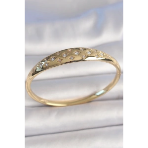 Erb Pirinç Gold Renk Zirkon Taşlı Yıldız İşlemeli Kadın Kelepçe