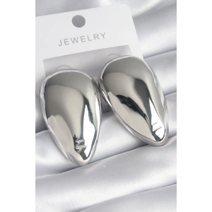 Erb Pirinç Gümüş Renk Badem Model Kadın Küpe