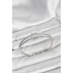 Erb Pirinç Gümüş Renk Baget Model Kadın Bileklik