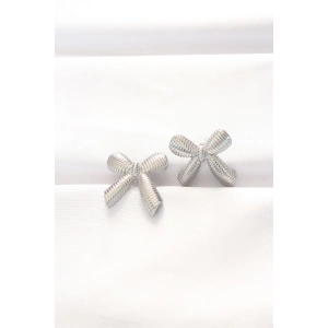 Erb Pirinç Gümüş Renk Fiyonk Küpe