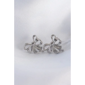 Erb Pirinç Gümüş Renk Fiyonk Küpe