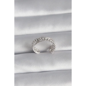 Erb Pirinç Gümüş Renk Kadın Yüzük