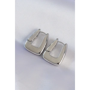 Erb Pirinç Gümüş Renk Kalın Küpe