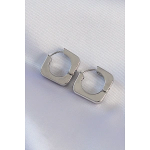 Erb Pirinç Gümüş Renk Kare Küpe