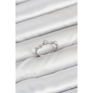 Erb Pirinç Gümüş Renk Manifest Kadın Yüzük