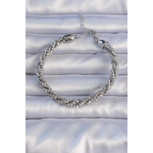 Erb Pirinç Gümüş Renk Sarmal Model Bileklik