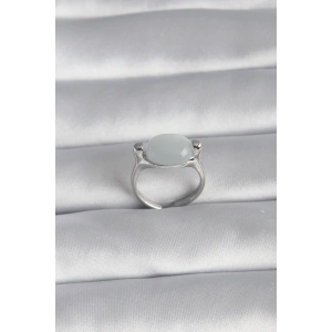 Erb Pirinç Gümüş Renk Sedefli Kadın Yüzük