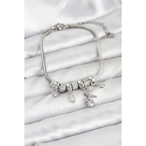 Erb Pirinç Gümüş Renk Tinkerbell Charmlı Kadın Bileklik