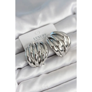 Erb Pirinç Gümüş Renk Vintage Kadın Küpe