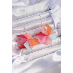 Erb Pirinç Karışık Soft Renkli Flora Küpe