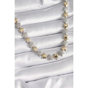 Erb Pirinç Mix Renk Zirkon Taşlı Yıldız Model VIP Exclusive Seri Kadın Kolye