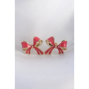 Erb Pirinç Pembe Renk Fiyonk Küpe