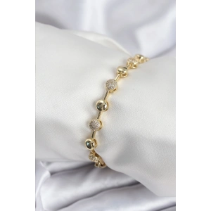 Erb Pirinç VIP Seri Gold Renk Topçuk Model Kadın Bileklik