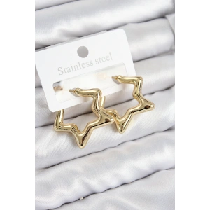 Erb Pirinç Yıldız Model Gold Renk Kadın Küpe