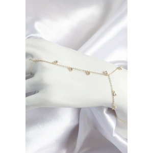 Erb Pirinç Zirkon Taşlı Sallantılı Model Gold Renk Kadın Şahmeran