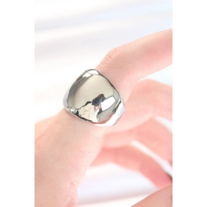 Erb Silver Renk Ayarlanabilir Bombeli Ayna Yüzük