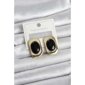 Erb Siyah Renk Kare Model Vintage Kadın Küpe