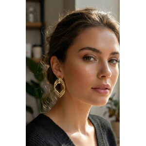 Erb Vintage Gold Renk Pirinç Kadın Küpe