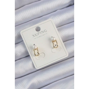 Erb Xuping Gold Renk İnci Taşlı Halka Küpe