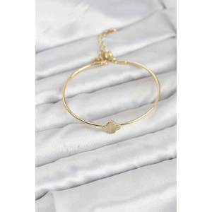 Erb Yonca Model Gold Renk Kadın Bileklik