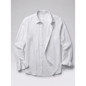 Erkek Armürlü Yarım Oversize Müslin Gömlek