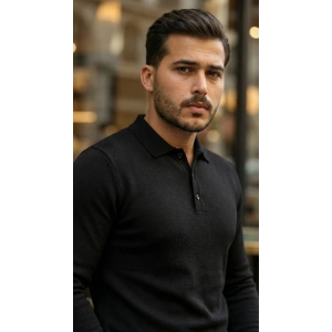 Erkek Düğme Yakalı Triko