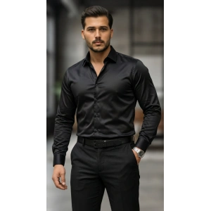 Erkek Saten Klasik Gömlek