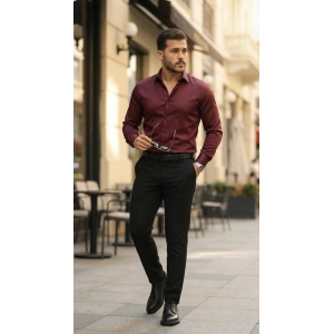 Erkek Saten Klasik Gömlek