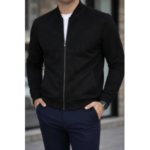 Erkek Uzun Kollu önden Fermuarlı Süet Ceket