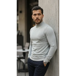 Erkek Yarım Balıkçı Yaka Pamuklu Triko