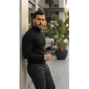 Erkek Yarım Balıkçı Yaka Pamuklu Triko