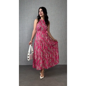 Kadın Omuzlardan Açık Boyundan Geçmeli Desenli Süprem Bluz