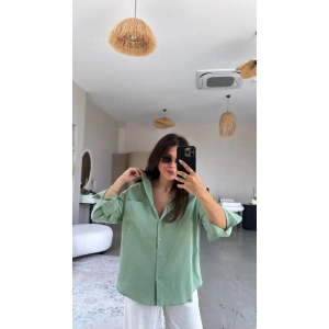 Kadın Tek Cepli Over Size Ketem Gömlek