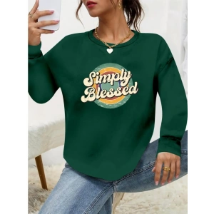 Kadın Uzun Kollu Bisiklet Yaka Viskon Iki Iplik Bluz