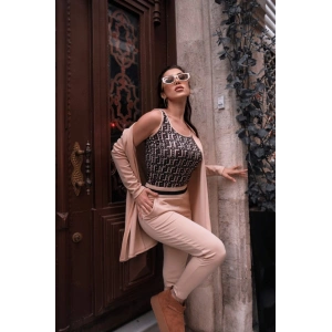 Kadın Uzun Kollu Krep üçlü Takım