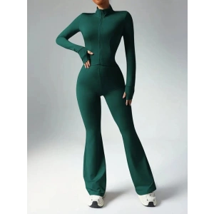 Kadın Uzun Kollu önden Fermuarlı Kısa Dalgıç Bluz Ve Pantolon Ikili Takım