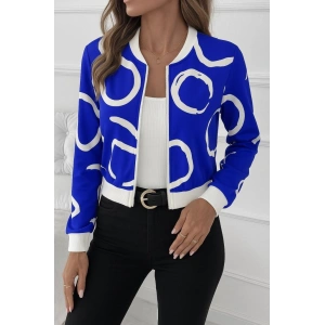 Kadın Uzun Kollu önden Fermuarlı Kısa şardonlu Dalgıç Ceket