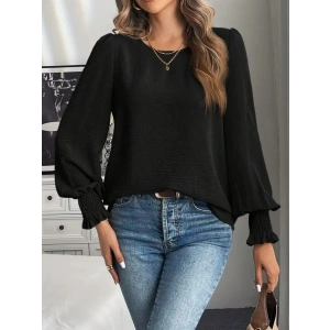 Kadın Uzun Kollu Yuvarlak Yaka Aerobin Bluz