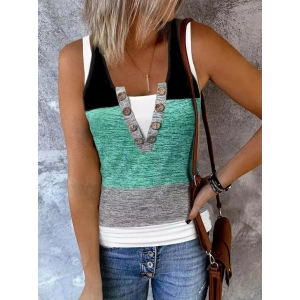 Kadın V Yakalı önden Düğmeli Viskon Bluz