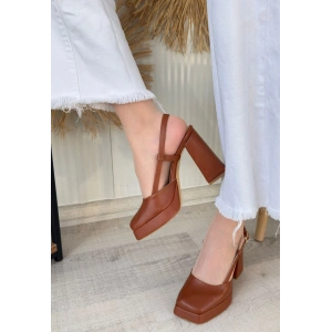 Mety Taba Cilt Topuklu Ayakkabı