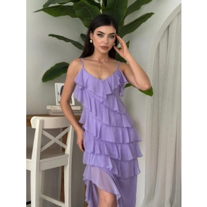 Ples Yırtmaç Detaylı Elbise