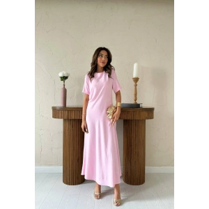 Bebe Mavi Pileli Bisiklet Yaka Elbise