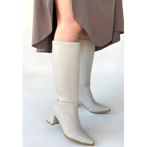 Roksa Ten Cilt Topuklu Çizme