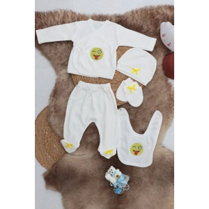 Sema Baby 5 Parça Hastane Çıkışı Zıbın Seti 0-3 Ay