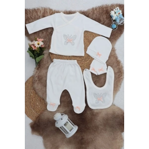 Sema Baby 5 Parça Hastane Çıkışı Zıbın Seti 0-3 Ay - Butterfly