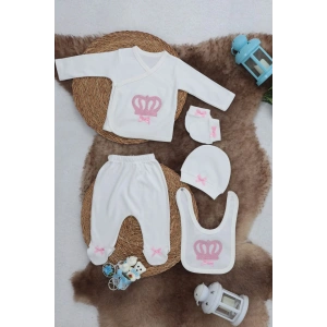 Sema Baby 5 Parça Hastane Çıkışı Zıbın Seti 0-3 Ay - Princess