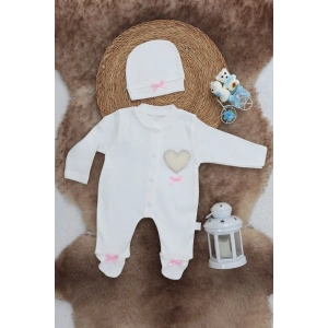 Sema Baby Pamuklu Bebek Tulum Seti 0-3 Ay - Love