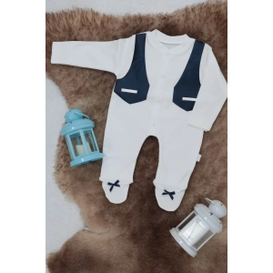 Sema Baby Pamuklu Bebek Tulumu 6-9 Ay - Smokin