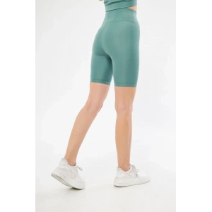 Yüksek Bel Biker Sporcu Şort - Mint Yeşil